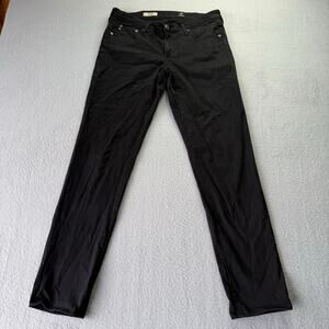 AG Adriano Goldschmied Women's Stilt Cigarette Leg Black Pants - Size 31R